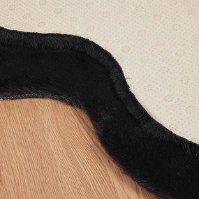 vidaXL Χαλιά Ψεύτικου Κουνελιού Olite Μαύρο 60 x 90 cm Πολυεστέρας