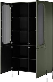 Βιτρίνα Sorena Λαδί 104x200x45cm με τζάμι - BOG4589