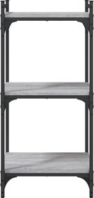 vidaXL Βιβλιοθήκη 3 Επιπέδων Γκρι Sonoma 40x30x86 εκ. Επεξεργ. Ξύλο