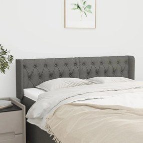 vidaXL Κεφαλάρι με Πτερύγια Σκούρο Γκρι 147x16x78/88 εκ. Υφασμάτινο