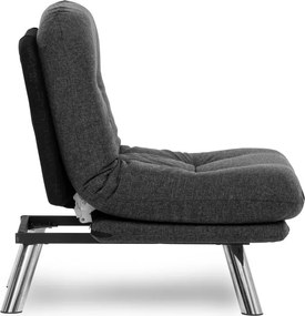 Πολυθρόνα-Κρεβάτι Σκούρο Γκρι MISA SMALL SOLO 78x70x85