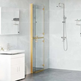 vidaXL Τοίχος Walk-In Ντους Χρυσό 120 x 6,5 x 190 εκ.