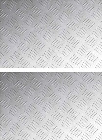 vidaXL Σκαλοπάτι Ορθογώνιος 2 pcs Ασημί 60 x 40 cm Αλουμίνιο