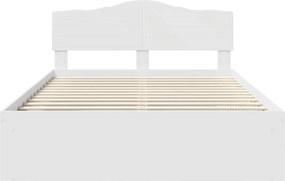 vidaXL Σκελετός Κρεβατιού Λευκό 140 x 200 cm Στερεά ξυλεία πεύκου