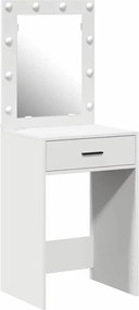 vidaXL Τραπέζι περιποίησης Λευκό 50 x 41 x 135 εκ Επεξεργασμένο ξύλο