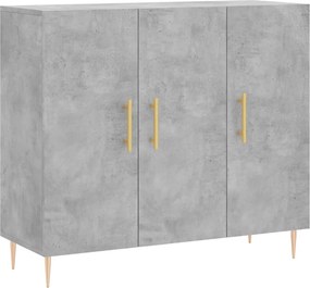vidaXL Ντουλάπι Γκρι Σκυροδέματος 90x34x80 εκ. Επεξεργασμένο Ξύλο