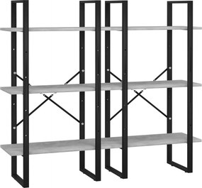 vidaXL Ράφι Αποθήκευσης Γκρι Σκυρ. 60x30x210 εκ Επεξεργ. Ξύλο