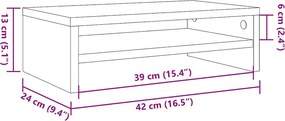 vidaXL Βάση Οθόνης Καπνιστή Δρυς 42x24x13 εκ. από Επεξεργασμένο Ξύλο