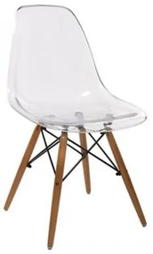 ART Wood καρέκλα Ξύλο/PC Clear 46x53x82cm ΕΜ123