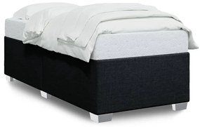 Σκελετός Κρεβατιού Χωρίς Στρώμα Μαύρο 90x200 εκ. Υφασμάτινο