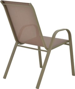 Πολυθρόνα Calan pakoworld μέταλλο σε σαμπανιζέ απόχρωση 54x74x91εκ