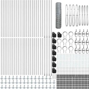 vidaXL Στύλος Περιφράξεων Ασημί 100 x 0,6 μ (36 mm πλέγμα) Ατσάλι