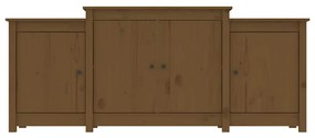 vidaXL Ντουλάπι Καφέ Μελί 164x37x68 εκ. από Μασίφ Ξύλο Πεύκου