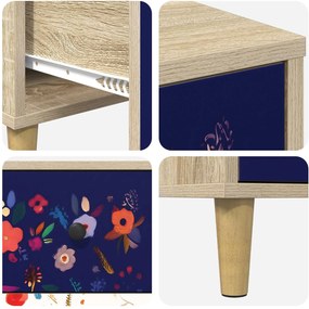 vidaXL Κομοδίνο MAINZ Sonoma Δρυς 36 x 33 x 60 εκ Επεξεργασμένο Ξύλο