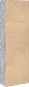 vidaXL Βιβλιοθήκη Γκρι Σκυροδέματος 60x30x189 εκ. Επεξεργ. Ξύλο