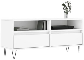 vidaXL Έπιπλο Τηλεόρασης Λευκό 100x34,5x44,5 εκ. Επεξεργασμένο Ξύλο