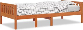 vidaXL Κρεβάτι Παιδικό Χωρίς Στρώμα Καφέ Κεριού 90x190 εκ Μασίφ Πεύκο