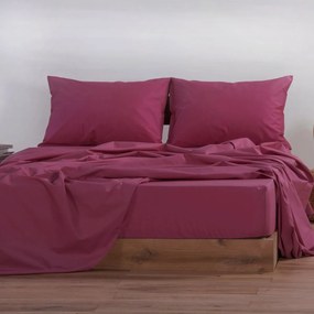 Σεντόνι Υπέρδιπλο Επίπεδο (240x270) Nef-Nef Homeware Basic Μπορντώ