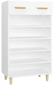 vidaXL Παπουτσοθήκη Λευκή 60 x 35 x 105 εκ. από Επεξεργασμένο Ξύλο