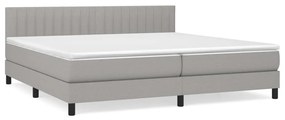 ΚΡΕΒΑΤΙ BOXSPRING ΜΕ ΣΤΡΩΜΑ ΑΝΟΙΧΤΟ ΓΚΡΙ 200X200 ΕΚ. ΥΦΑΣΜΑΤΙΝΟ 3140241