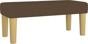 vidaXL Κρεβάτι Boxspring με Στρώμα Σκούρο Καφέ 100x200 εκ. Υφασμάτινο