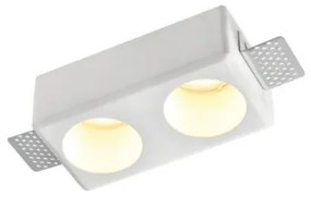 Σποτ Φωτιστικό Χωνευτό 2xGU10 Λευκό X0012-WH Inlight-Χ0012-WH-Λευκό Χ0012-WH