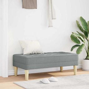 vidaXL παγκάκι Ανοιχτό γκρι 113 x 57 x 39 εκ. ύφασμα
