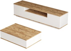 Σύνθετο Σαλονιού Atlantic Πεύκο / Λευκό DROABRE 180x44.5x44.6