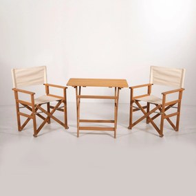 Garden Table &amp; Chairs Set (3 Pieces) MYR03 Cream