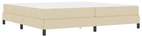 vidaXL Κρεβάτι με ελατήρια με στρώμα Κρεμ 200 x 200 cm ύφασμα