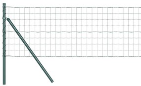 vidaXL Φράχτης με Στήλες. Πράσινο 0.8 x 10 m Ατσάλι