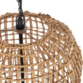 Φωτιστικό Οροφής C4345 Κυλινδρικό Paper Rope Μπέζ με 2 Λάμπες Φ30,5x132Υεκ. 30.5x30.5x180 εκ.