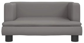 vidaXL Καναπές Παιδικός Γκρι 60 x 40 x 30 εκ. από Συνθετικό Δέρμα