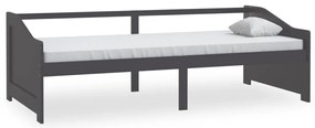 vidaXL Καναπές Κρεβάτι 3 Θέσεων Σκ. Γκρι 90x200 εκ. Μασίφ Ξύλο Πεύκου