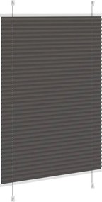 vidaXL Πλισέ περσίδα Μαύρο 85x150 cm Πλάτος υφάσματος 84,4 cm