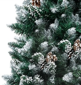 vidaXL Χριστ. Δέντρο Χιονισμένο Προφωτισμένο Μπάλες/Κουκουνάρια 180εκ.