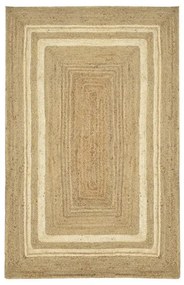 Χαλί Mazir Inart μπεζ-εκρού γιούτα 120x180x1εκ 302-000009-302-000009-Καφέ 302-000009