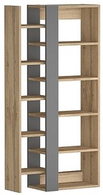 REGAŁ COMBO DĄB WOTAN / ANTRACYT 165X80 DIOMMI-80-2693