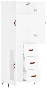 vidaXL Ντουλάπι Λευκό 69,5x34x180 εκ. από Επεξεργασμένο Ξύλο