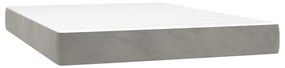vidaXL Στρώμα με Pocket Springs Ανοιχτό Γκρι 120x210x20 εκ. Βελούδινο