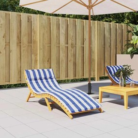 vidaXL Μαξιλάρι Ξαπλώστρας Μπλε&Λευκό Ριγέ 180x60x4 εκ. Ύφασμα Oxford