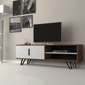 ΕΠΙΠΛΟ ΤΗΛΕΟΡΑΣΗΣ FOOT MEGAPAP ΧΡΩΜΑ ΚΑΡΥΔΙ - ΛΕΥΚΟ 160X35X49ΕΚ.