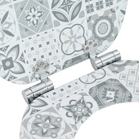 vidaXL Μαλακή κλειστή λεκάνη 2 pcs Μπλε και Λευκό Πορσελάνη