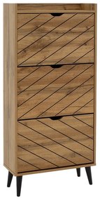 Παπουτσοθήκη Thelma pakoworld 12 ζεύγων sonoma 60x23.8x131.6εκ
