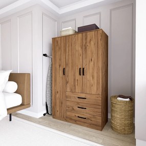 Ντουλάπα Ρούχων - Easy - Χρώμα Πεύκο