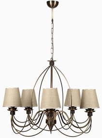 Φωτιστικό Οροφής - Πολυέλαιος Berfin 846STL1469 Φ60x90cm 5xE14 40W Gold-Beige Opviq