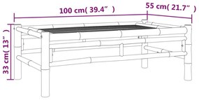 Τραπεζάκι Κήπου 100 x 55 x 33 εκ. από Μπαμπού - Καφέ