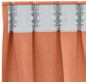 vidaXL Κουρτίνες με κουρτίνες 2 pcs Τερακότα 225 x 140 εκ. Πολυεστέρας