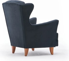 Πολυθρόνα Ανθρακί LOLA 80x77x98