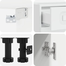 vidaXL Μονάδα κουζίνας KALMAR 4 pcs Γυαλιστερό Λευκό